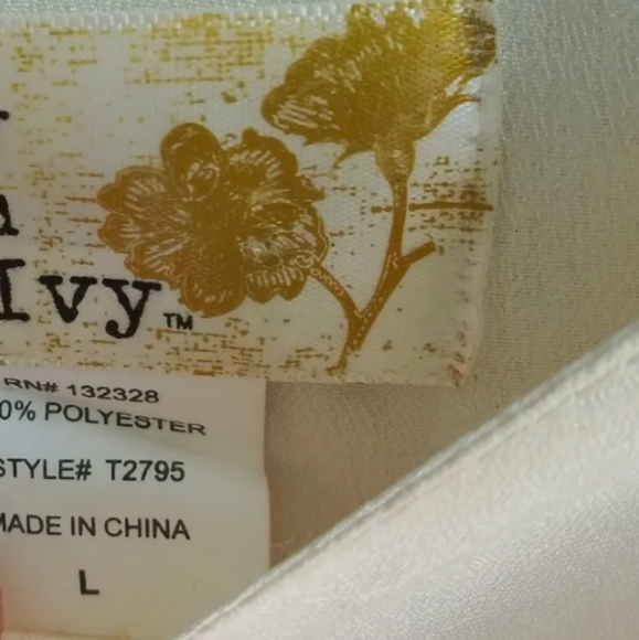 Paisley And Ivy Ivory Ruffled Blouse Size Large L A1 - Picture 4 of 5